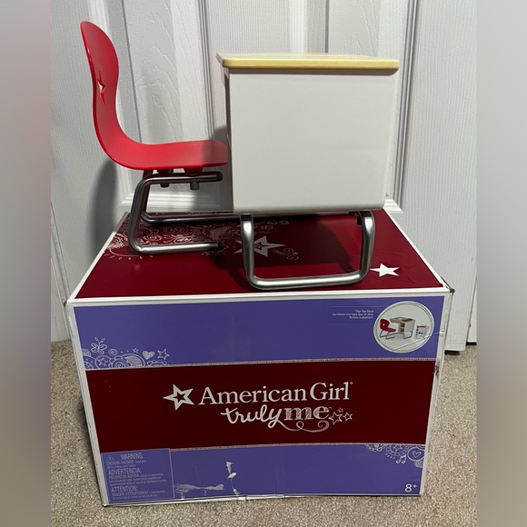 American Girl Flip Top Desk with Accessories and Box - Picture 2 of 7